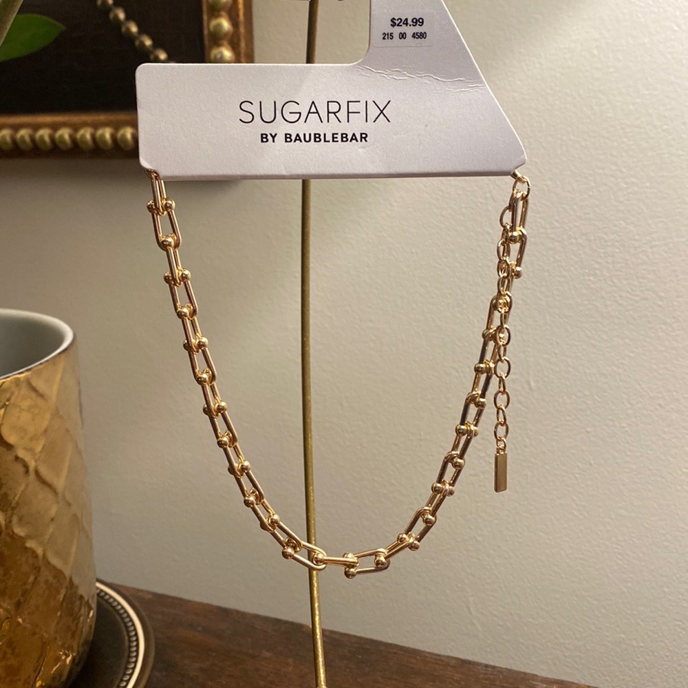 Sugarfix by Baublebar, gold chain link necklace, beautiful & versatile!! NWT!
